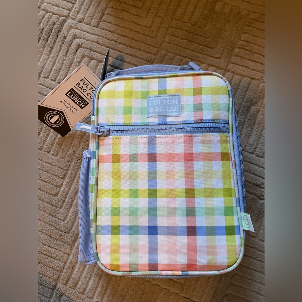 Plaid lunch bag